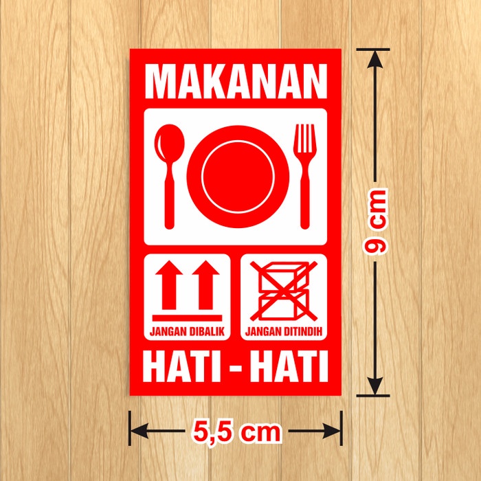 

MilL Sticker Label Fragile Food Delivery Stiker Pengiriman Makanan 9 x 5,5 Cm (1 Roll/ 500 Pcs)