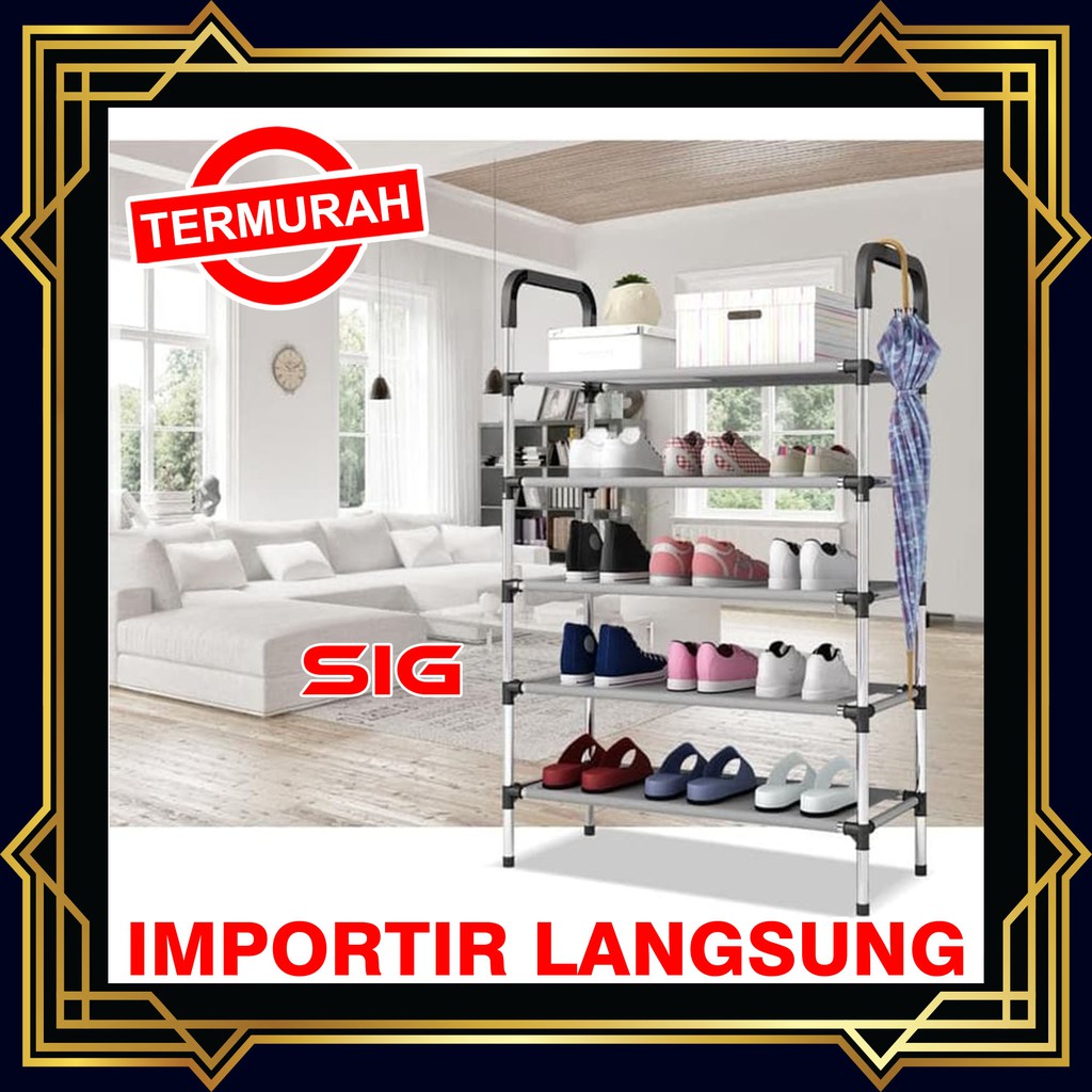 ES55 RAK SEPATU 5 SUSUN - SHOE RACK 5 TIER - RAK SEPATU BONGKAR PASANG