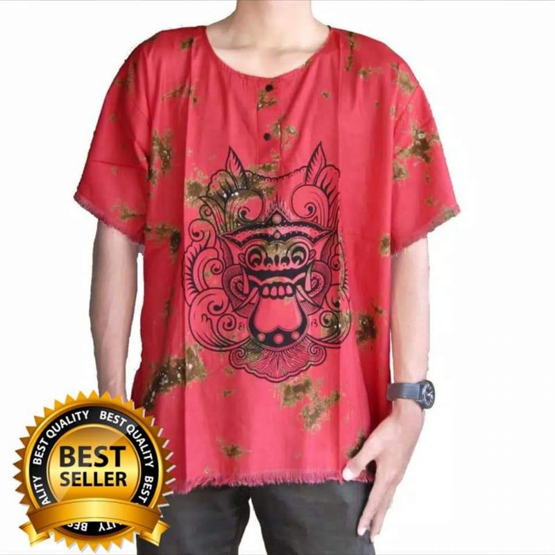 BAJU BARONG BALI JUMBO XXL/XXXL BAJU KHAS BALI BERCAK PRIA WANITA