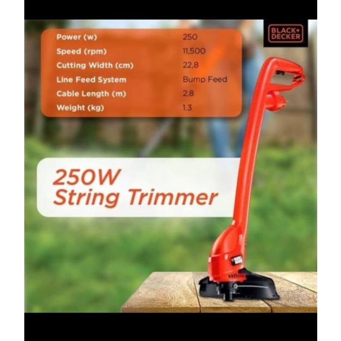 BLACK DECKER MESIN POTONG RUMPUT LISTRIK GL 260 STRING TRIMMER