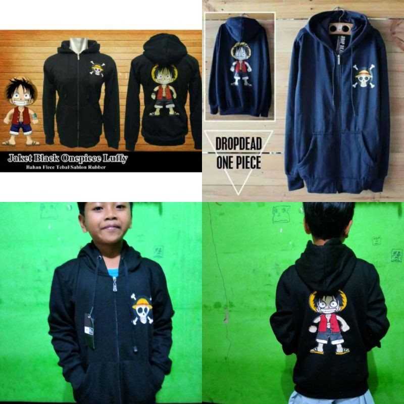 JAKET SWEATER HOODIE PRIA-WANITA ANIME ONE PIECE MUGIWARA BOY COSPLAY-JAKET COSPLAY-JAKET TERLARIS