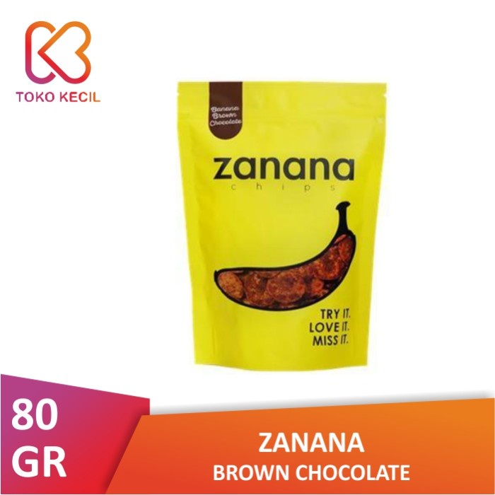 

NEW Zanana Chips Brown Chocolate 80 GR - Kripik Pisang