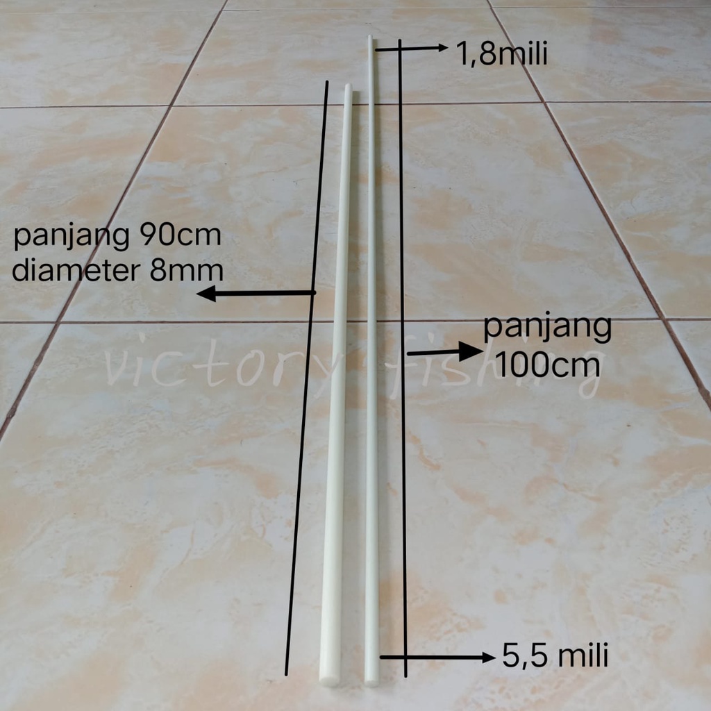 Bahan Joran Fiber Kaku Sambung 2 190cm / Joran Pancing Sambung 2 / Joran Sambung 2 Murah