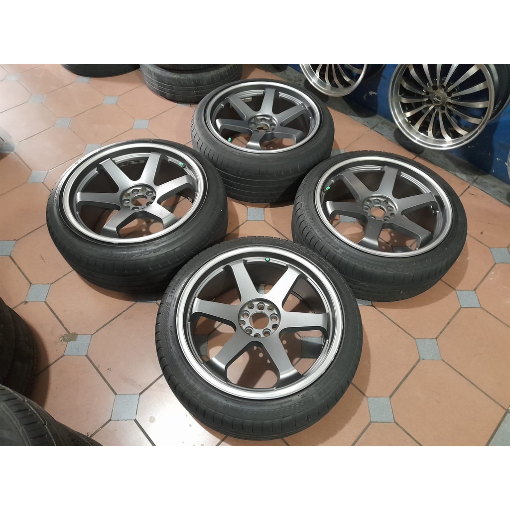 Velg Racing Bekas Model TE37 Ring 19 Pcd 5x100-5x114,3 Plus Ban