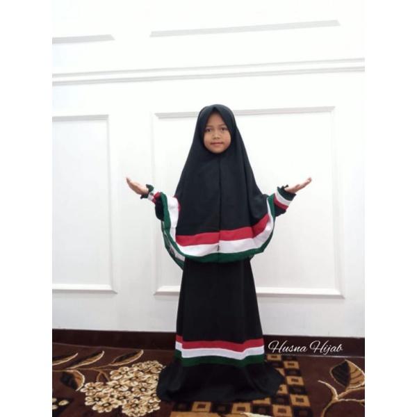 [HUSNA HIJAB] Kerudung Ped Palestine Anak / Kerudung Anak / Kerudung Palestina Anak