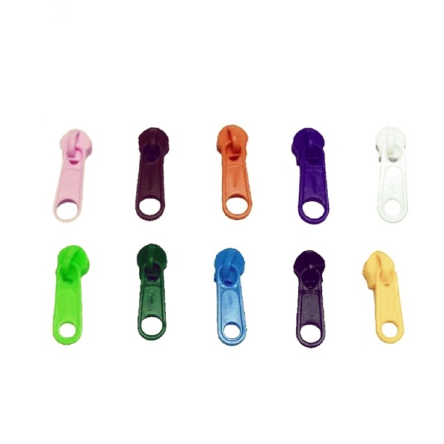 Kepala resleting plastik kepala seleting plastic head zipper coil 5 warna warni