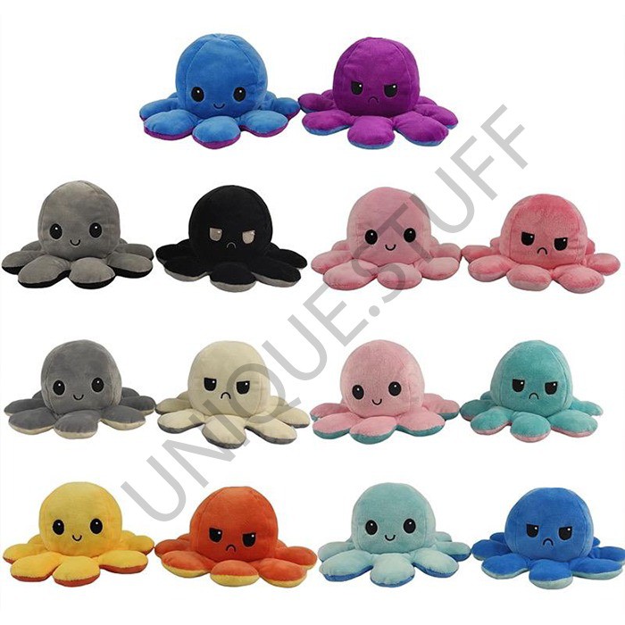 Reversible octopus boneka tik tok cumi boneka tik tok bolak balik