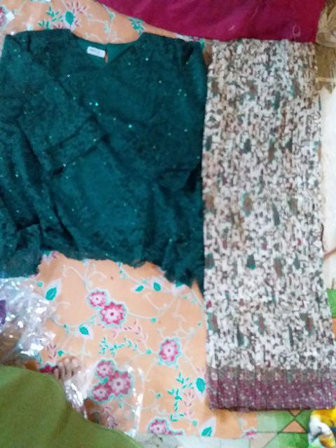 Setelan Rinjani Dan Rok Duyung Batik Anak Hijauterangtosca, Tannisa Collection