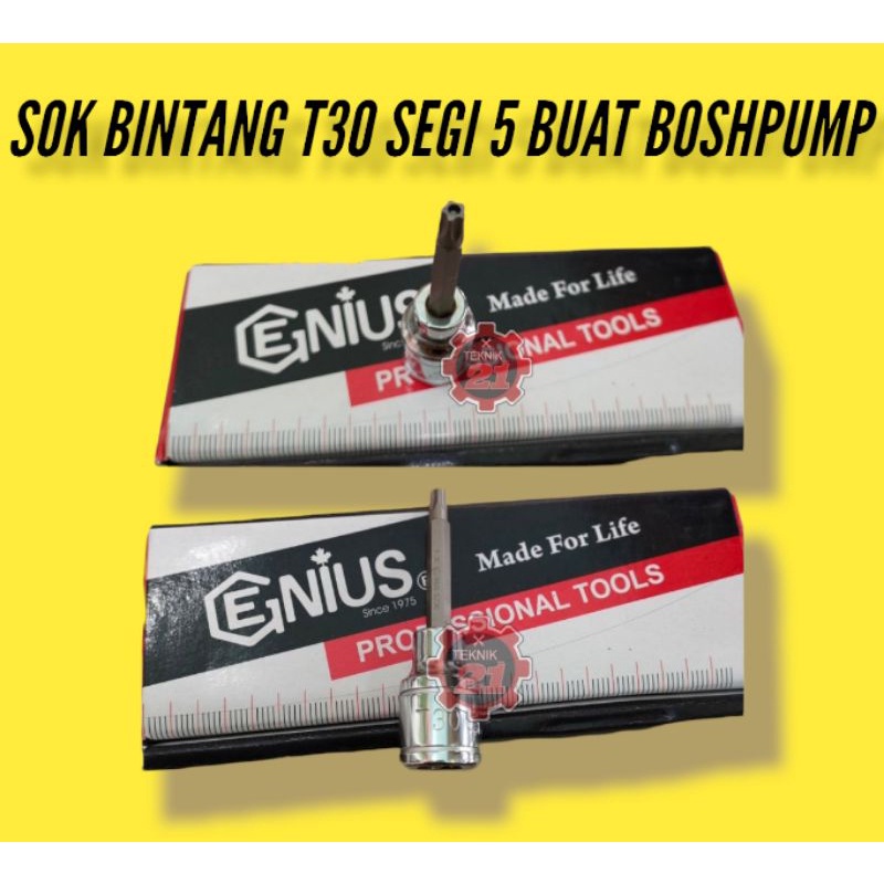 MURAH SOK BINTANG SEGI LIMA UKURAN T30 LUBANG MATA SOK BINTANG 5 T30 GENIUS SOK BINTANG LUBANG T30