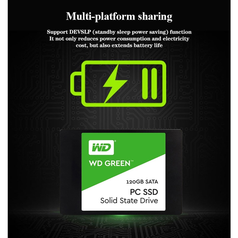 Wd Green Drive ssd sata3 40gb / 120gb 2.5 &quot;Untuk Laptop / Komputer Desktop