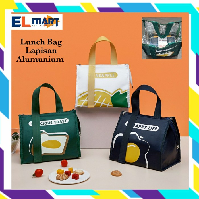 Tas Lunch Bag Bekal Besar Lapis Thermal Motif Cooler Bag Anak TBL01