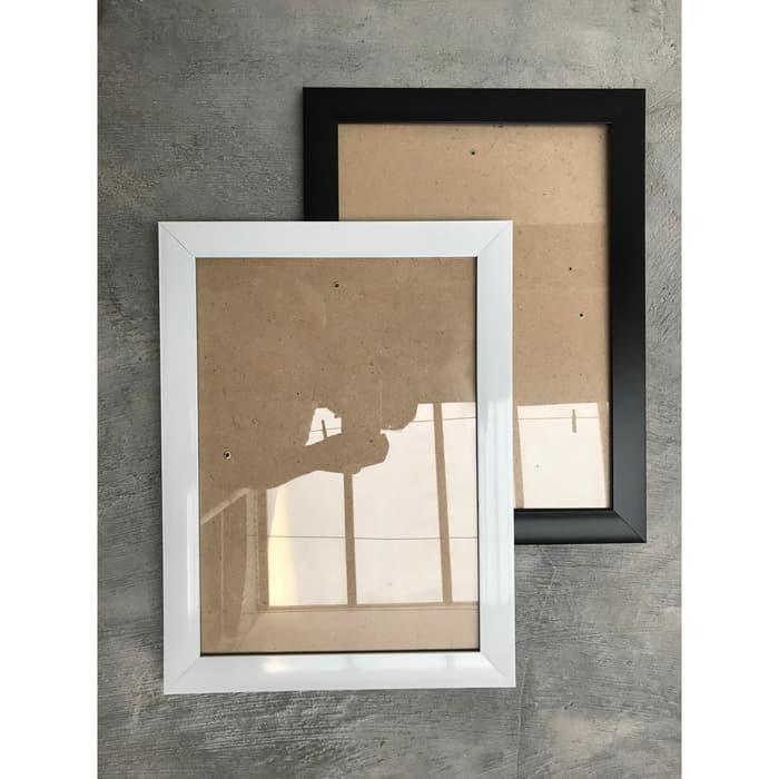 Bingkai Foto Minimalis A4 21x30 Frame Fiber Putih Tanpa Kaca Shopee Indonesia