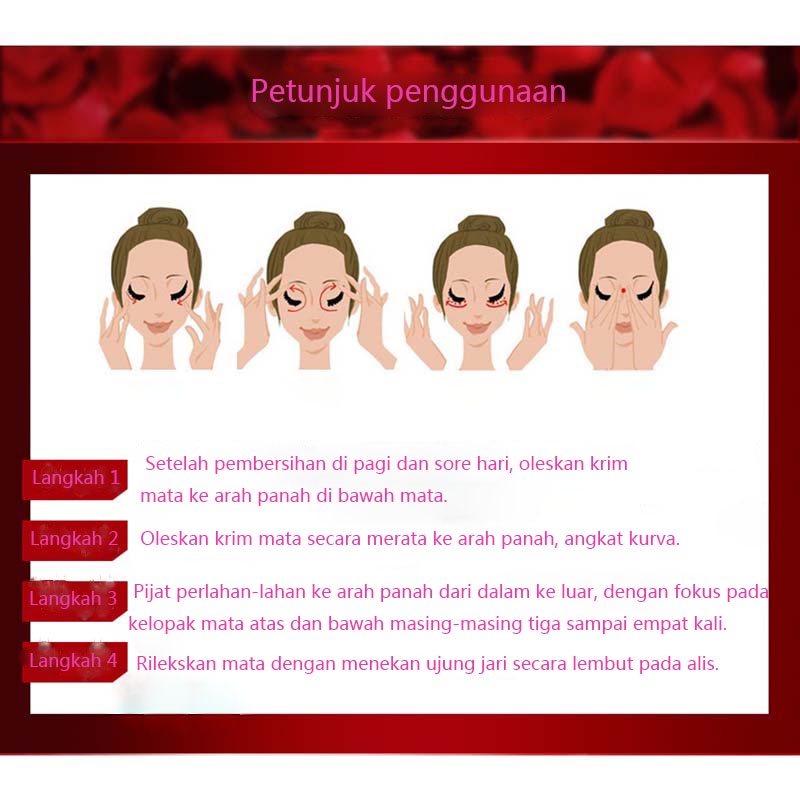 eye cream somethinc eye crem Krim Mata Anti-kerut Krim menghilangkan lingkaran hitam Krim Mata Mawar Esensi Melembabkan Dan Anti-penuaan Perawatan Pelembab Mata Mencerahkan Dan Memperbaiki Kulit Kusam Mengurangi Lingkaran