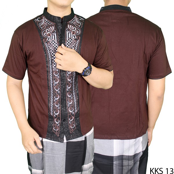 Kemeja Pendek Muslimin Pria Trendy - KKS 13