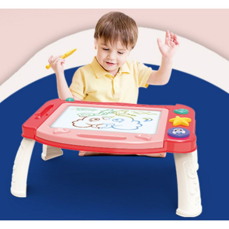 tma   mainan basic learning table 3 in 1 kotak warna   painting board   meja papan tulis magnetic an