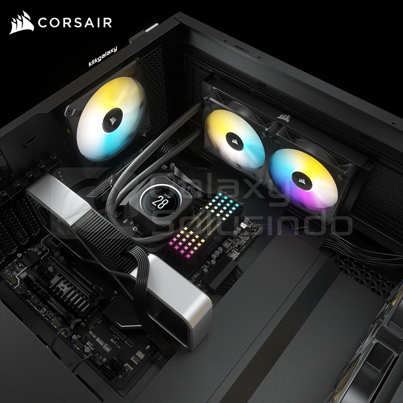 Corsair Hydro Series iCUE H100i ELITE LCD Display Liquid CPU Cooler