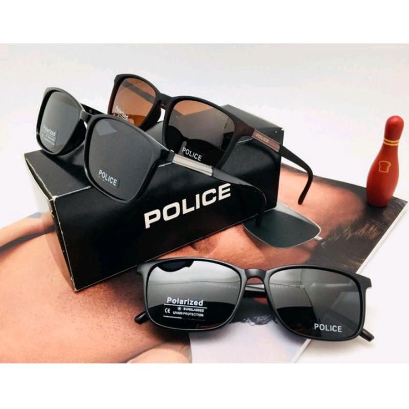 KACA MATA PRIA POLICE 1216 LENSA POLAROID SUPER FULLSET