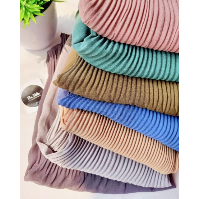 PROMO PASHMINA PLISKET/PASHMINA PLISKET FULL/Pashmina Plisket Diamond /Pashmina plated ORI SHINDY-2