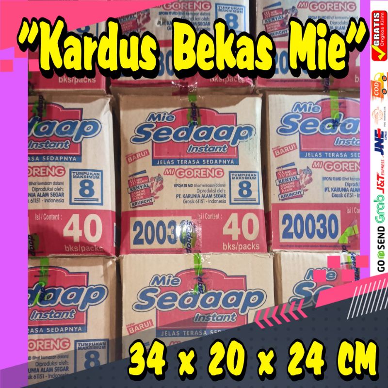 

KARDUS BEKAS MIE [RANDOM] - DUS PACKING - BOX PACKING - MURAH MERIAH