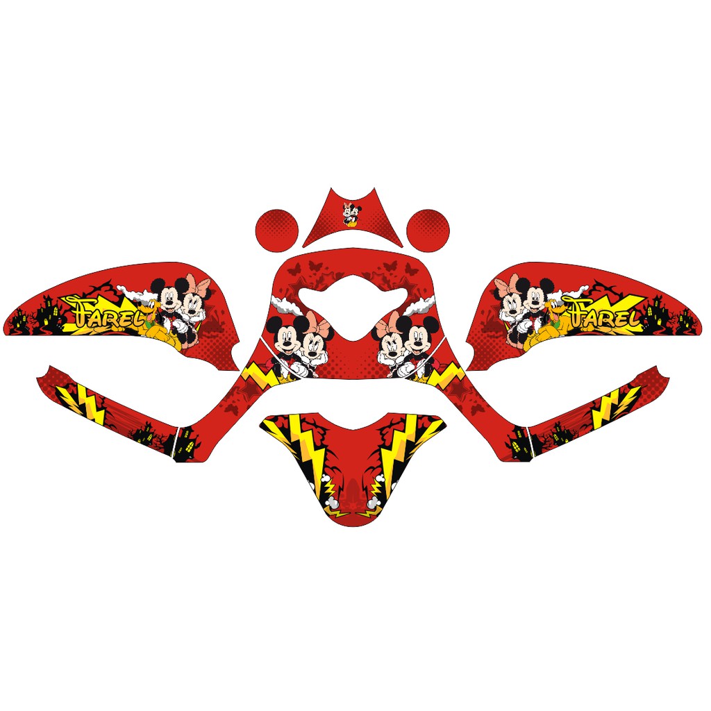 SCOOPY STIKERCUSTOM FULL BODY DEKAL STICKER STRIPING