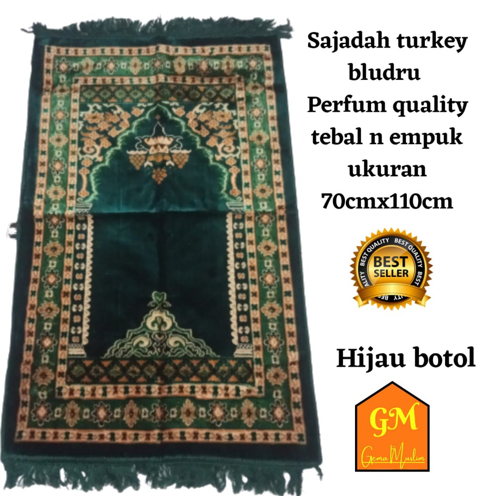 sajadah turky perfum premium hijau botol