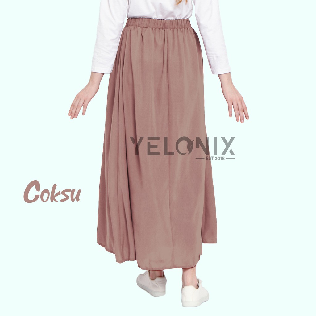 ROK MUSLIM POLOS MAYUNG BAHAN WOLFIS - YELONIX