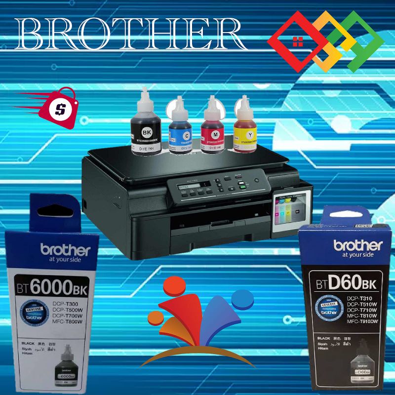 Tinta Original Brother DCP-T300 DCP-T500W DCP-700W DCP-T800W (108ml) Black-Hitam