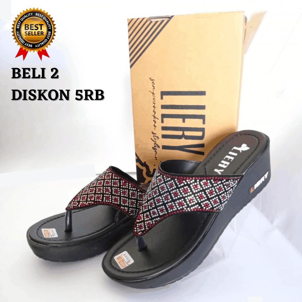 SANDAL WANITA WEDGES CALBI HAK 5CM MODEL TERBARU-5