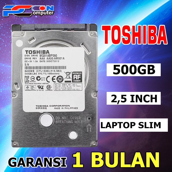 Hard Disk PS3 2.5&quot; 500GB SATA TOSHIBA Slim