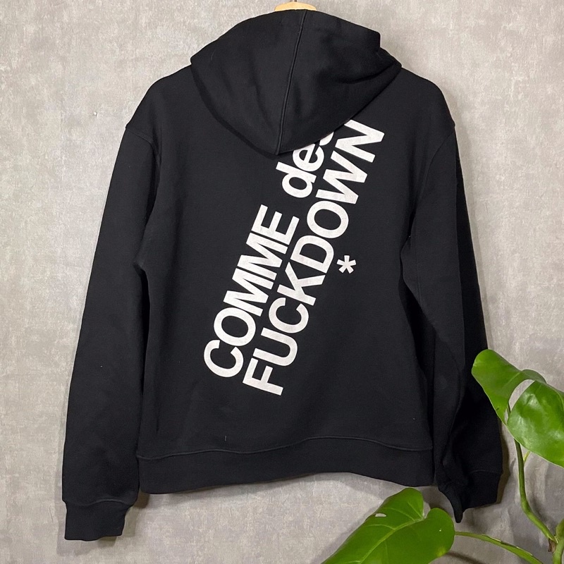 Vintage Comme Des Fuck Down black Hoodie SSUR✨