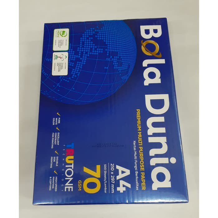 

KERTAS HVS BOLA DUNIA A4 70 GRAM | PAPER | KERTAS PRINT