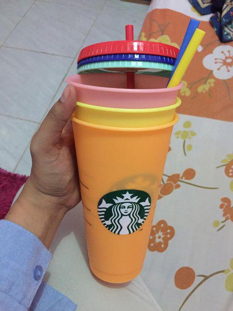 Tumbler Starbucks Reuseable Changing Color