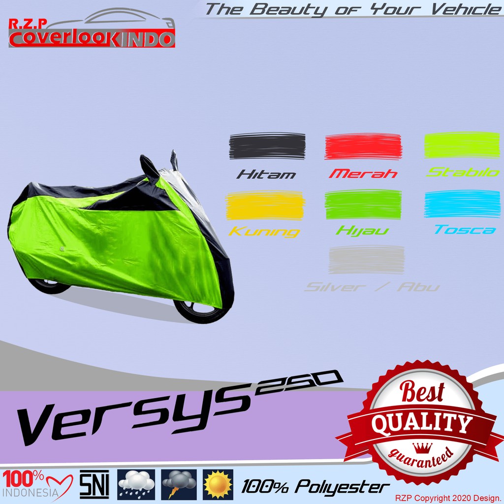 MANTEL MOTOR VERSYS 250 COVER MOTOR VERSYS 250 SELIMUT MOTOR VERSYS 250 BERKUALITAS