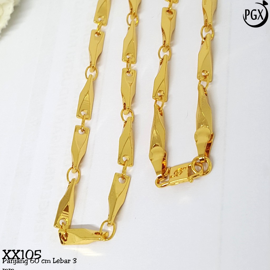 PGX Kalung Pria Wanita Xuping Perhiasan Lapis Emas Aksesoris Fashion Premium - XX105