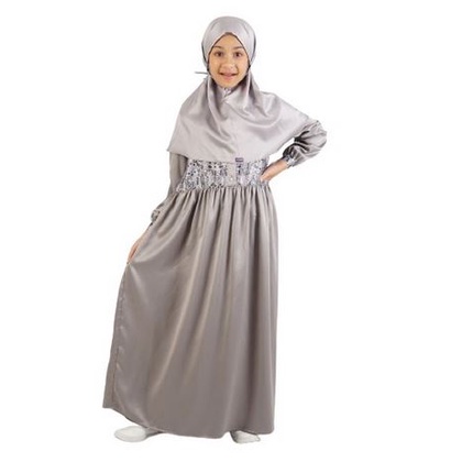 Ganara Dharani Etnika 08 Silver Grey Elzatta - Baju Anak - gamis anak
