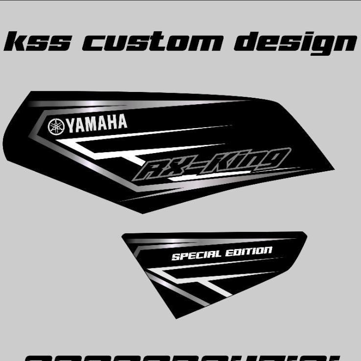 striping rx king variasi hitam silver