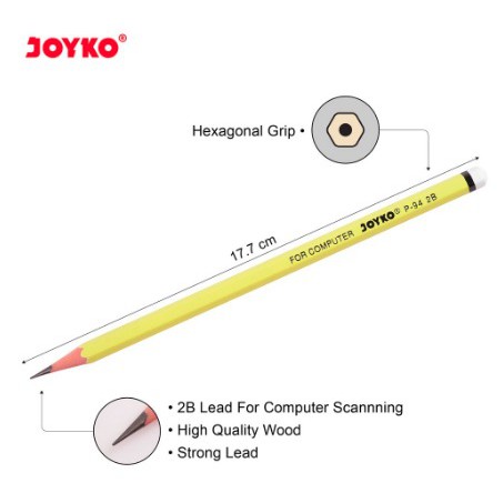 IDOLAKU Pencil / Pensil Joyko P-94 / 2B / 1 BOX 12 PCS / 1 lusin isi 12