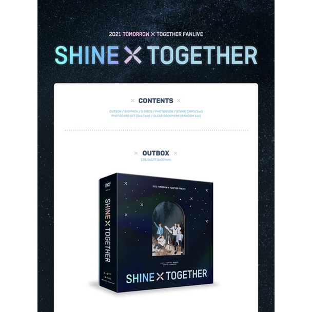 2021 TXT FANLIVE SHINE X TOGETHER DVD