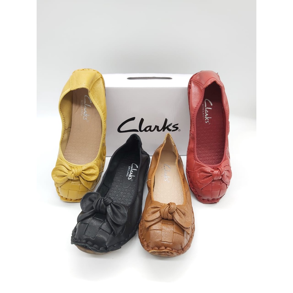 Clarks Murraya Genuine Leather Sepatu Flat Wanita