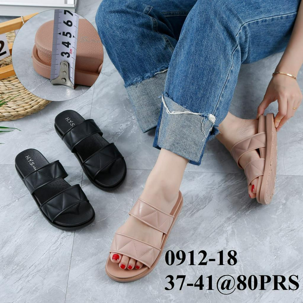 Sandal Wanita Terbaru/Sendal Flat Jelly Import HYS 0912-18/Teplek Karet Korea Kekinian