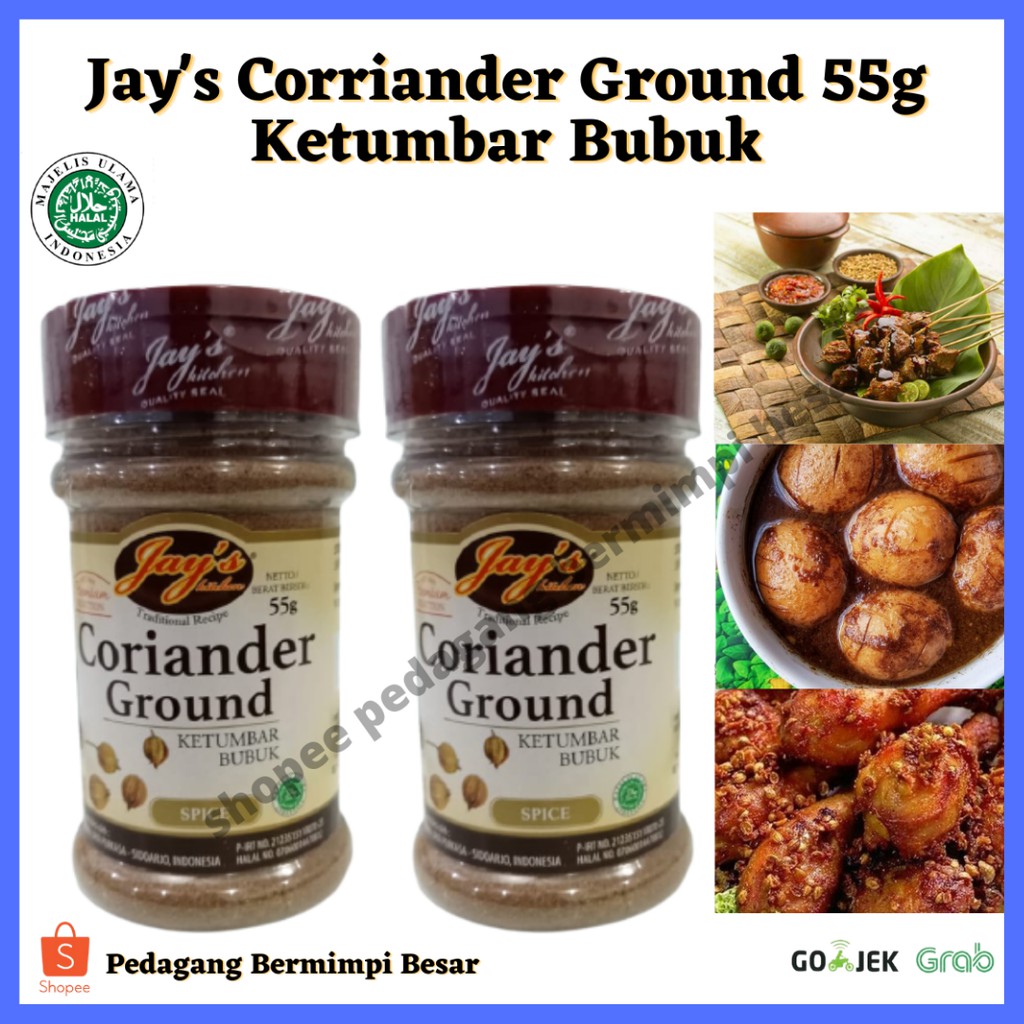 Jay's Corriander Ground 55g/ Bumbu Ketumbar/ Bumbu Dapur Rempah/ Ketumbar Bubuk/ Jays