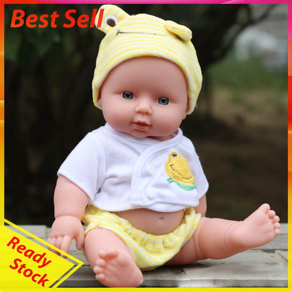 Silikon [Warna Random]Vinyl Boneka 30cm Reborn Bayi Perempuan Handmade Mainan Manusia Hidup