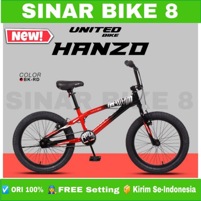 Sepeda Anak Laki Ukuran 20 Inch BMX UNITED HANZO