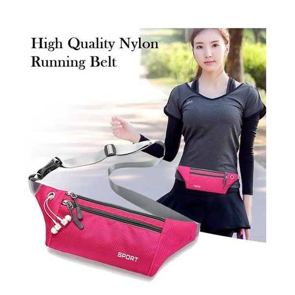 Tas Pinggang Sport Waterproof - Sport Running Belt Jogging Tas Sepeda