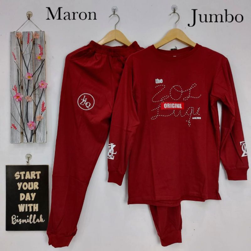 JUMBO ONE SET COMBED BY SHERILL SETELAN KAOS TEBAL MOTIF TERBARU KEKINIAN