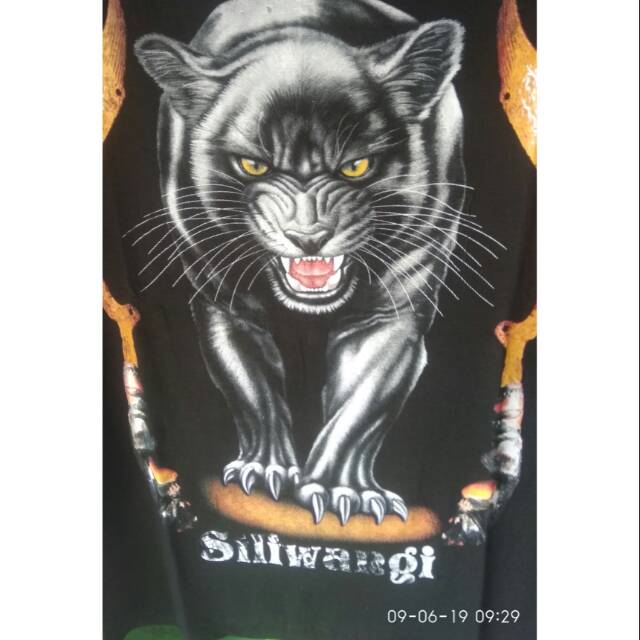 Baju kaos spandek gambar macan putih kujang siliwangi