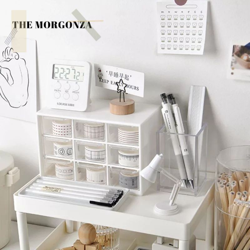 [Themorgonza] GORY DRAWER RAK STATIONARY AESTHETIC • RAK ORGANIZER MINI MAKEUP STATIONARY STUFF