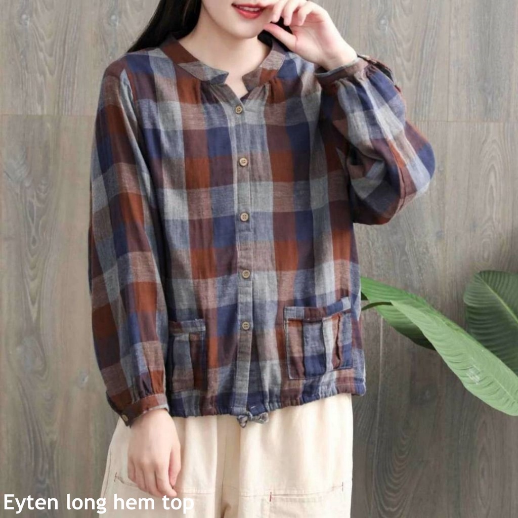 Eyten long hem top - Thejanclothes