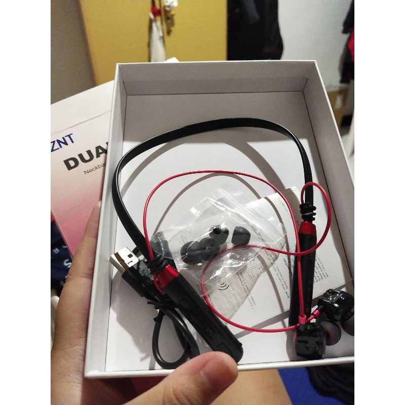 ZNT X37 Wireless Bluetooth Headset Sports Earphone Bluetooth 5.0 Double Moving Coils