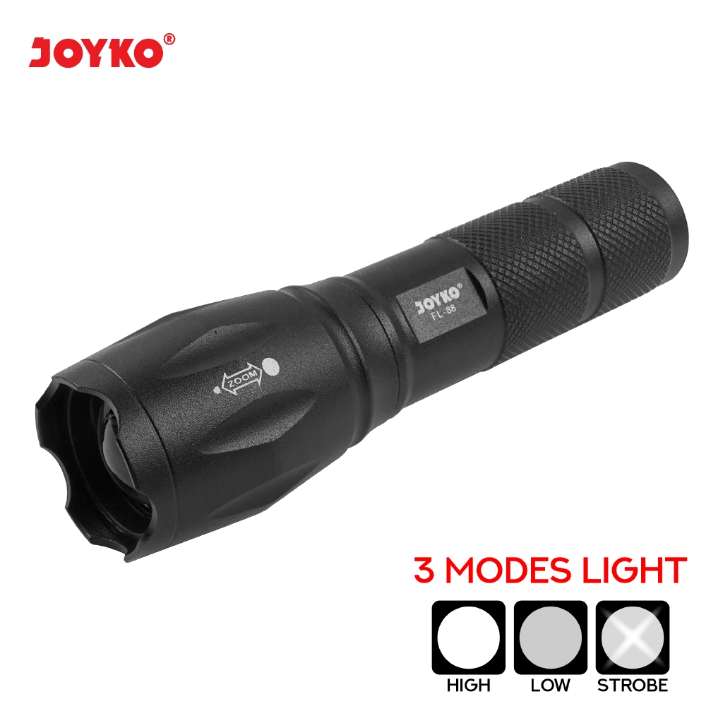 Rechargeable LED Flashlight Senter LED Isi Ulang Joyko FL